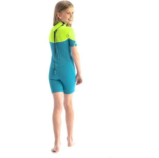 2026 Jobe Junior Boston 2mm Back Zip Shorty Wetsuit 3036210 - Teal